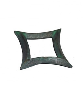 Porte-serviettes carré en métal, design moderne et écologique pour la décoration de fête, plaqué vert - Product Image 1