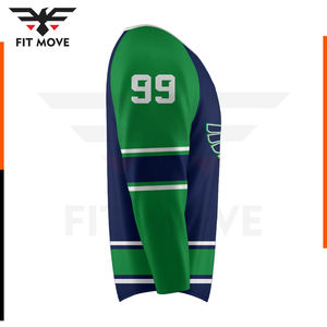 Logo OEM personnalisable Maillot de hockey sur glace Short Chaussettes Vêtements de sport avec broderie en sergé Inclusion du nom de l'équipe - Product Image 5