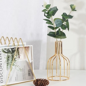 Florero de Marco geométrico hecho a mano de alta calidad, nuevo diseño de moda, Material de cristal superventas para decoración del hogar - Product Image 2