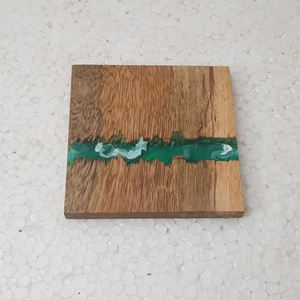 Top Selling Coasters <b>Mats</b> Pads Custom Shape and Size Laser <b>Cutting</b> Thin Acacia Wood Resin Coaster at Star Crafts India - Product Image 2