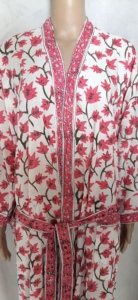 Indien grande taille femmes été coton Kimono caftan longue Robe imprimé couverture de nuit Maxi vêtements de plage taille naturelle tenue décontractée - Product Image 2