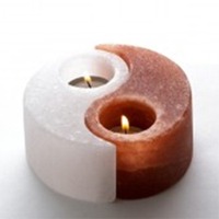 Lampes en sel de l'Himalaya NSLT Star Candle avec motif floral sculpté et sel rose