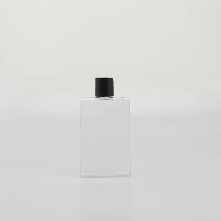 الجملة لينة ضغط زجاجة شامبو مع الوجه كاب المعاد تدويرها زجاجة بلاستيكية الأبيض الفرنسية مربع زجاجة بلاستيكية s