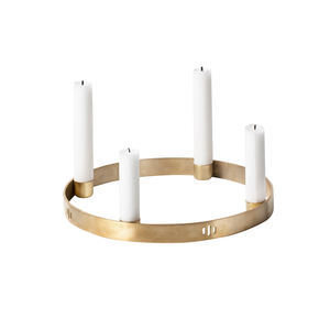 Bougeoirs avec anneau en métal doré pour hommes, porte-bougies - Product Image 2