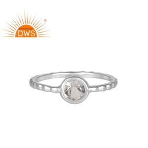 Bague en pierre d'améthyste verte, fabrication de bijoux, anneau rond, 1 pièce, argent massif, 925 - Product Image 1