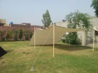 Tente de camping portable et imperméable pour l'extérieur avec bâche de protection contre la pluie, abri contre le soleil, résistante à l'eau pour la plage et le désert