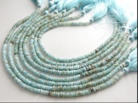 Pierre Larimar bleue lisse polie ronde faite à la main, pierre naturelle 100% certifiée par un tiers, pour la fabrication de colliers et bijoux