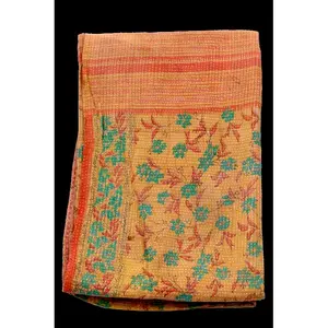 100% algodón Vintage Floral Patchwork Kantha edredón estilo antiguo juegos de cama para Hotel hogar boda para uso de verano - Product Image 1