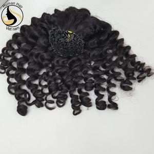 Extensions de cheveux humains vierges Remy crépus bouclés bruts du Vietnam perruque naturelle avec double trame toutes les couleurs convenables - Product Image 2