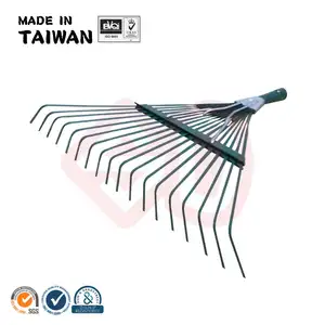 GR-22T16F wooden leaf scoops ergonomic large hand garden plastic hand rakes - Product Image 2