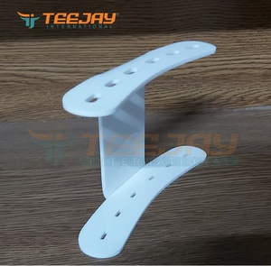 Soporte de exhibición acrílico curvo blanco para 6 pinzas, logotipo personalizado, color y tamaño, nuevo diseño, gran oferta - Product Image 6