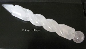 Varitas talladas de cuarzo y cristal en espiral, venta en línea - Product Image 2