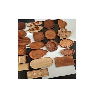Bandeja tallada de madera de Acacia de roble rojo, bandeja de servicio, utensilios de cocina, venta al por mayor - Product Image 6