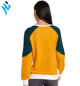 2025 última moda alta calidad liso cuello redondo pulóver 100% algodón suave logotipo personalizado mujer sudadera - Product Image 3