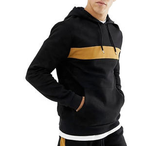 Conjunto de chándal informal para hombre, ropa deportiva de invierno para exteriores, chándal de poliéster holgado, chaqueta de bloque de Color de talla grande, venta al por mayor - Product Image 1