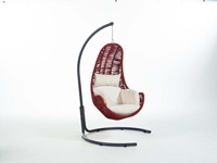 Fauteuil suspendu en forme d'œuf en acier métallique, aux normes européennes modernes, pour jardin et patio, utilisable en Turquie