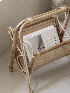 Estante de ratán para revistas, estantes de libros, almacenamiento de periódico, organizador de archivos, marca SISU RFS-060 - Product Image 3