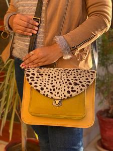 กระเป๋าถือหนังแท้กระเป๋าสลิงหลายสีกระเป๋าสะพายไหล่หนังรีไซเคิลผู้หญิง - Product Image 4