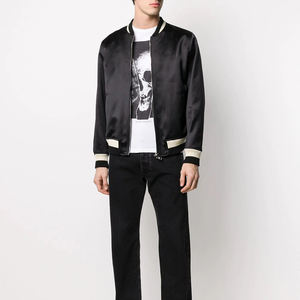 แจ็คเก็ตบอมเบอร์ระบายอากาศมีซิปแขนเต็มสำหรับผู้ชายพร้อมโลโก้ตามสั่ง - Product Image 1