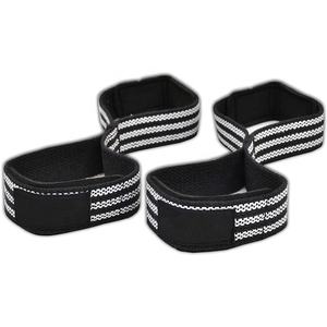 Premium Black Fitness Lifting Straps Logotipo personalizado Figura 8 Correas de elevación Neopreno Acolchado Levantamiento de pesas Tirar hacia arriba Correas de barra de mano - Product Image 3