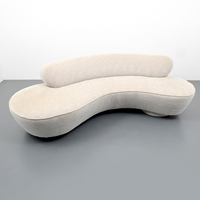 Geschwungenes Zeitgenössisches Ausziehbares Chesterfield-Ecksofa-Set mit Massivholzrahmen, Anpassbare Größe für Wohnzimmer in Apartments