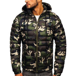 Chaqueta acolchada con capucha para hombre, chaqueta informal de alta calidad con botón de sublimación personalizada para invierno - Product Image 4