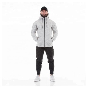 Custom <b>Men's</b> Slim Fit Gym Tracksuit High Street Style with Full Zip and <b>Long</b> Length Plain Design for Winter Fitness - Product Image 4