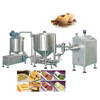 Chaîne de production de mini-crêpes entièrement automatique, contrôlée par PLC, capacité 80-500 kg/h, alimentation gaz naturel/électrique/diesel, avec mélangeur de pâte pour la cuisson