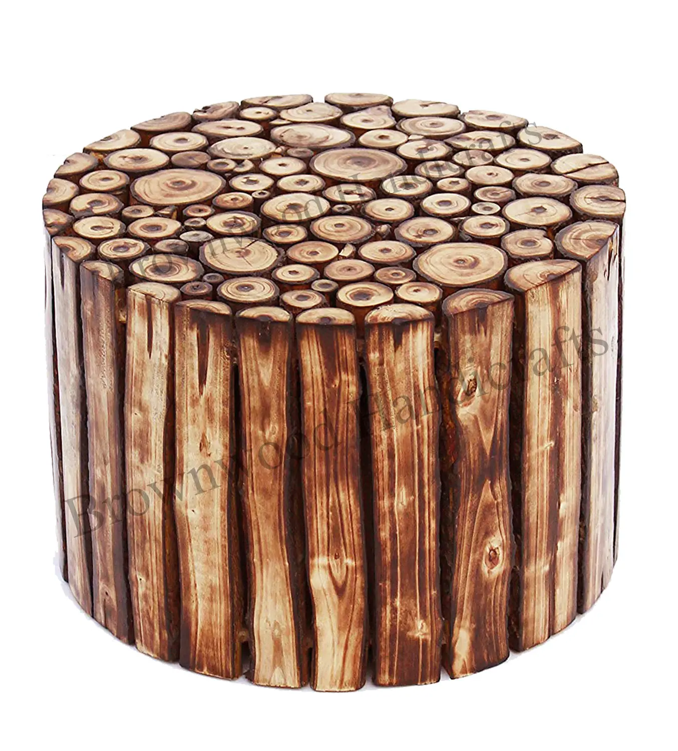 Export Quality Antique Design Widely Used Durable 12x12x12 Inch Round Wooden Stool Handmade Attractive Design Stool for Decor