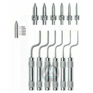 Juego de 10 osteótomos sinusales, Instrumentos dentales para implantes, elevadores de injerto óseo, 1 pieza, Manual CE PK, 2 años, se acepta OEM de grado A + - Product Image 2