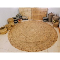 Tapis rond en jacinthe d'eau de qualité supérieure, provenant du Vietnam