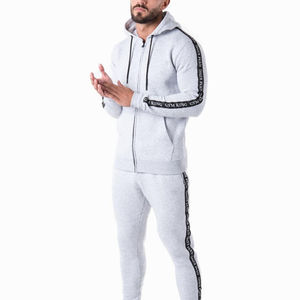 Nuevo Conjunto Deportivo Unisex con Sudadera con Capucha, Pantalones Deportivos de Felpa, Poliéster/Algodón Elástico, Sudadera con Capucha Lisa - Product Image 5