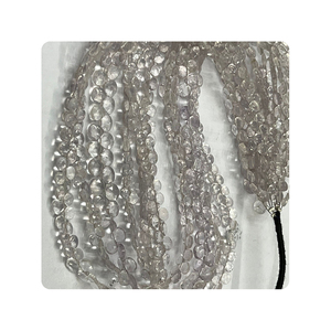 Piedra preciosa Briolette de calidad superior facetada tamaño personalizado patrón Rosa terceros certificado Alif fabricación de joyas internacionales - Product Image 3