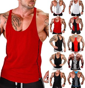 Camiseta sin mangas deportiva para hombre, camisa de culturismo de talla grande con logo personalizado de alta calidad - Product Image 3