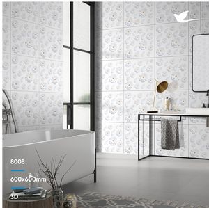 600x600mm Large Format ceramic porcelain tiles Polished 3D Look Porcelain Tiles for Home Decor Leading <b>Indian</b> Manufacturer - Product Image 3