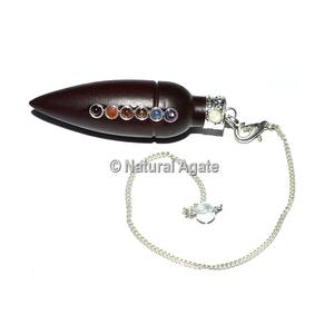 Pierre Semi-Précieuse Artisanat Rose Bois Bullet Chakra Cab Pendules Guérison amour tour et pierre artisanat - Product Image 1