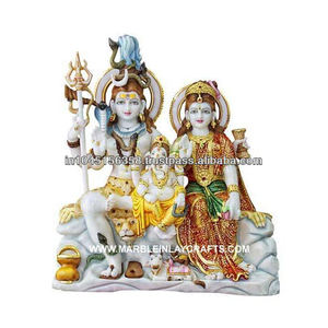 Mármol Makrana ídolo Shiva Parvati estatua - Product Image 1
