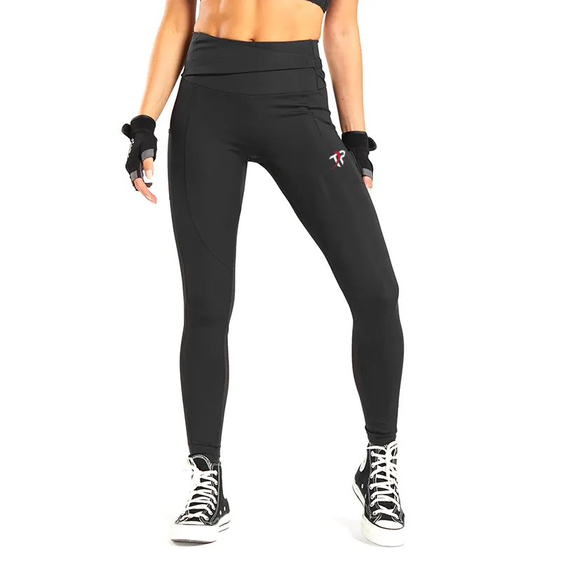 Celana Panjang Wanita, Celana Perempuan Pinggang Tinggi Lembut Ukuran Besar Pakaian Keringat Gym Jogger Fit Kulit Hitam