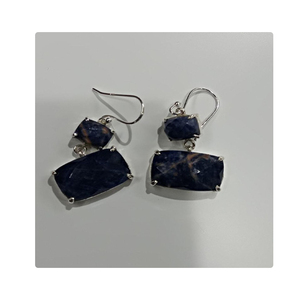 Indian 925 Sterling <b>Silver</b> Gemstone Earring <b>Wire</b> Unisex for Gifts or Parties - Product Image 1