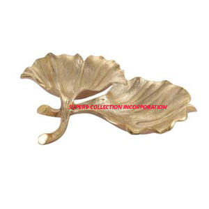 ถ้วยจานทรงใบไม้สีทองงานทำมือส่งตรงจากโรงงานสไตล์ญี่ปุ่นดีไซน์ใหม่ - Product Image 1