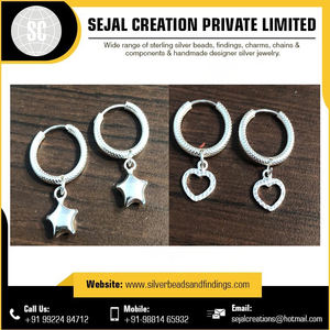 Most Selling <b>Sterling</b> <b>Silver</b> <b>Hoops</b> with Charms FROM INDIAN SELLER and SUPPLIER - Product Image 5