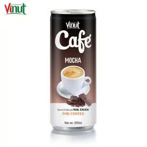 250ml VINUT Can (Tinned) Free Design Label Mocha Coffee Sellers Natural Sweetener