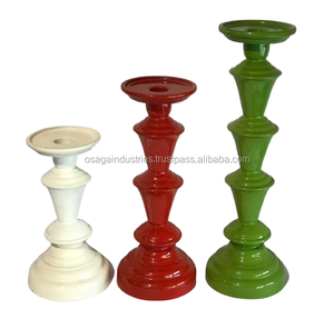 Mayorista de conjunto de 3 de METAL de alta calidad vela titular de la vela de hierro de METAL vela Pilar casa Decoración de mesa - Product Image 1