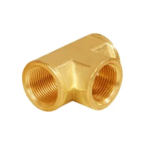 Brass Union Tee Compression at Wholesale Price Best-Selling Forged Brass Male Equal Female Tee Pipe Fittings Water Connections