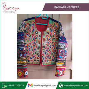 Chaquetas Banjara de tela reciclada Vintage, bordadas a mano, estilo bohemio - Product Image 2