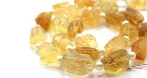 Hermosa piedra preciosa de citrino amarillo Natural de 1 hebra, 25 piezas, forma desigual suelta, taladro superior, sin tratar, en bruto, de buena calidad - Product Image 5