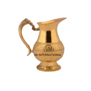 Pichet de pot Pichet de boisson poli brillant pour la restauration Conteneur d'eau Pot de lait Urnes d'eau en laiton Pichets à bas prix - Product Image 1