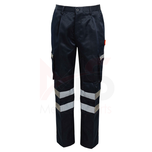 Haute visibilité unisexe sécurité routière pantalon de travail coton/Polyester léger Anti-chaleur cordon réfléchissant bande jambe fermetures à glissière - Product Image 4