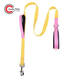 Correas para mascotas personalizadas de nailon fluorescente de dos colores con doble ASA correa para perro con acolchado de neopreno - Product Image 5