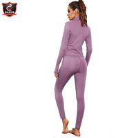 Vêtements de gymnastique pour femmes, survêtement élégant en coton et Polyester vierge, ensembles de Jogging, survêtement